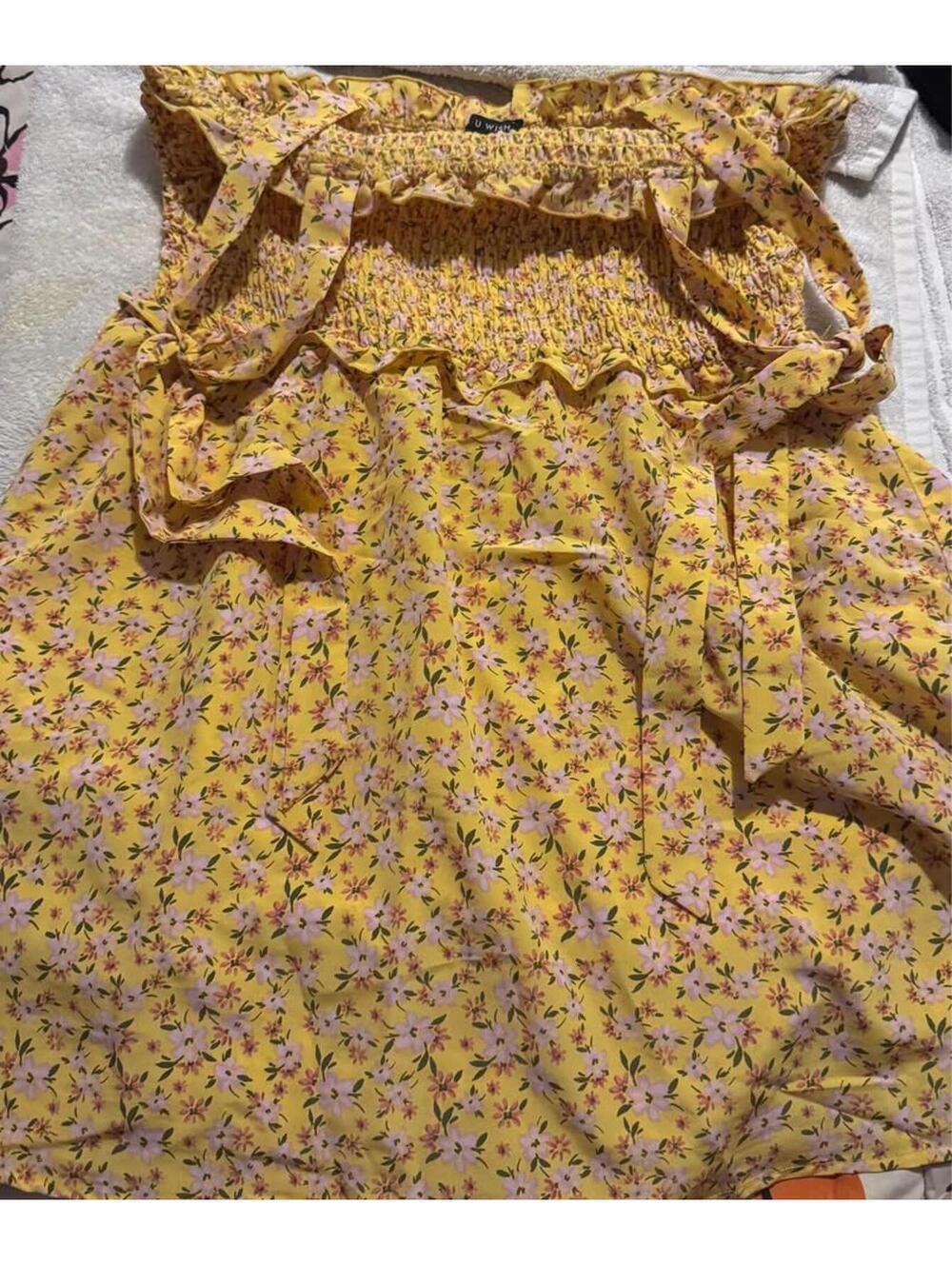 Women's Floral Tank Top - Size XL - Good Condition